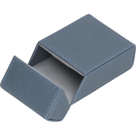Étui à cigarettes en cuir PU, support pour 20 cigarettes, bleu clair, idéal pour voyage et maison. (1/5)