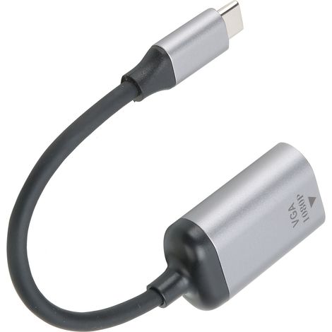 Adaptateur USB-C vers VGA Mâle Court en Aluminium pour PC Windows, Mac, Android (1/5)