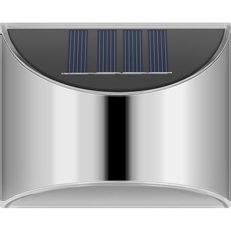 Rare Sécurité Sécurité Solaire Solaire Murale Post et horloge solaire, Weatfast, sans câblage, acier inoxydable (1 pièce, lumière blanche chaude) (1/5)