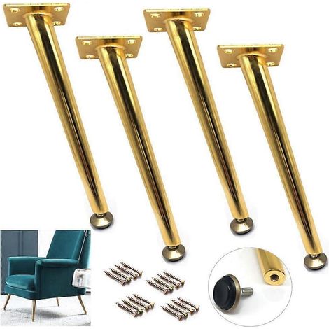 Pieds de meubles réglables en métal, pieds de table en fer forgé, pieds de canapé, pieds d'armoire, pieds de lit, pieds de meuble (23 cm / 9 pouces) 20 cm 7,87 pouces (1/5)