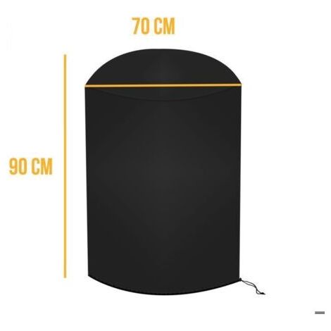 Wasserdichte, UV-beständige Grillabdeckung – 70 x 90 cm – Schwarz – Label (1/5)