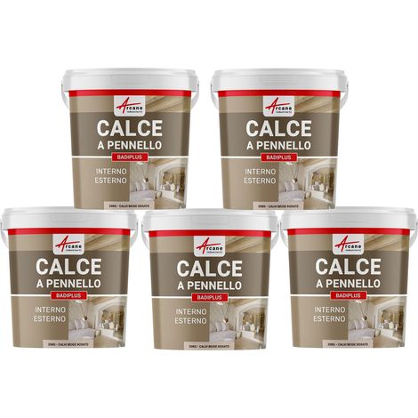 Calce a pennello per muri esterni e interni - BADIPLUS - 5 x 20 kg Calvi Beige Rosé - ARCANE INDUSTRIES