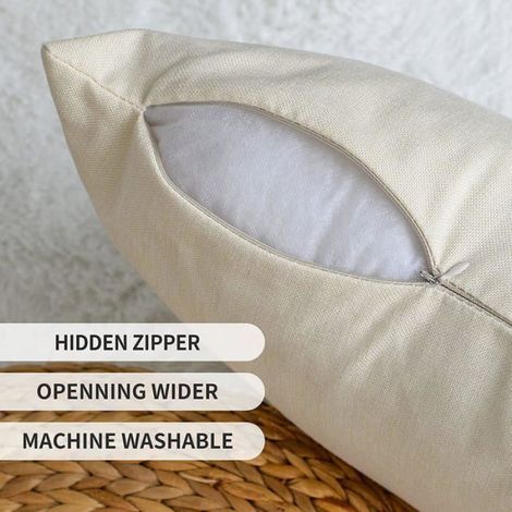 Housse De Coussin - Fourrure Synthétique - 45 x 45 cm - Pour Canapé Chambre À Coucher - Lot De 2 (1/5)
