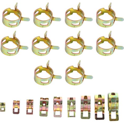 Anneaux élastiques en bande d'acier, 6 mm, 8 mm, 10 mm, 12 mm, 14 mm, 15 mm, 16 mm, 18 mm, 20 mm, 22 mm, 10 pièces de chaque, 100 pièces par paquet. (1/5)