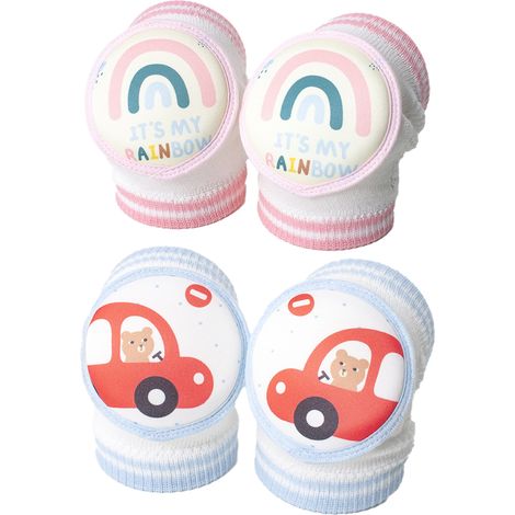 2 paires de genouillères pour bébé pour ramper, genouillères respirantes avec coussinets en mousse, genouillères antidérapantes (1/5)