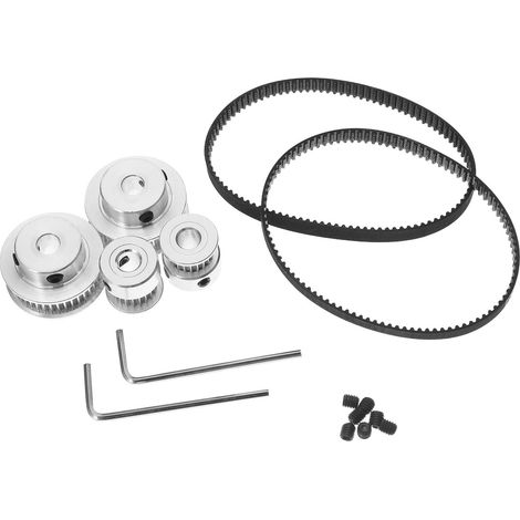 Poulie de Distribution Courroie Synchrone en Caoutchouc 2gt en Acier Transmission Stable et Application Polyvalente, 1 Set pour Machines Cnc (1/5)