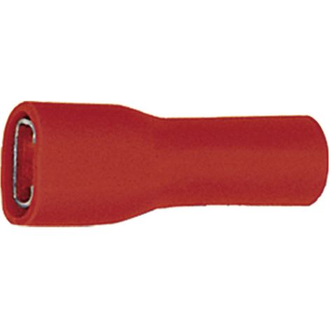 Klauke 8203V Flachsteckhülse  Steckbreite: 4.8 mm Steckdicke: 0.8 mm 180 ° Vollisoliert Rot 1 St.
