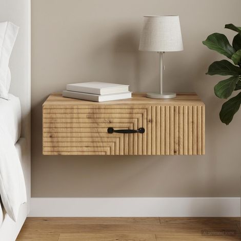 vidaXL Table d'appoint murale 59 x 34,5 x 17 cm Bois d'ingénierie