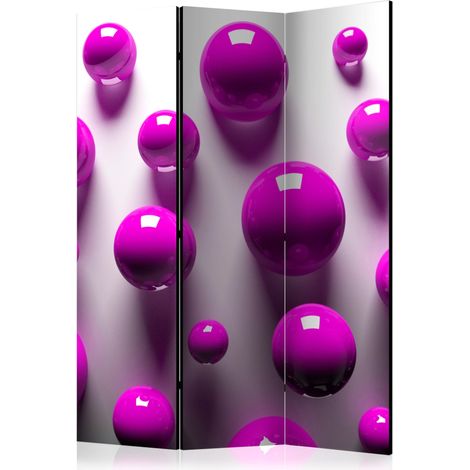 Paravento - Purple Balls [Room Dividers] - 135x172 (1/4)