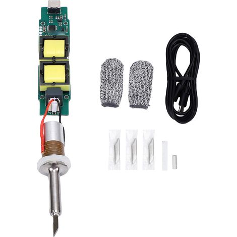 Ultraschall-Schneidwandler-Set mit 40-kHz-Steuermodul für Präzisionsschneidmaschinen, Ersatz für 3D-Druck, Kunststoff, Holz und Harz. (1/5)