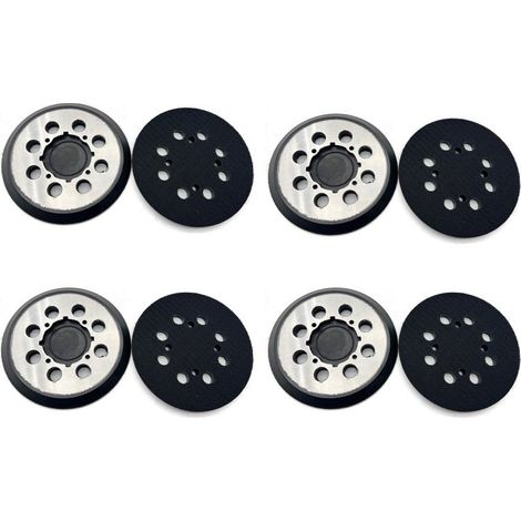Set mit 4 Ersatz-Schleifpads (12,7 cm / 5 Zoll) mit 8 Löchern und Klettverschluss für Exzenterschleifer DWE6423 (1/5)
