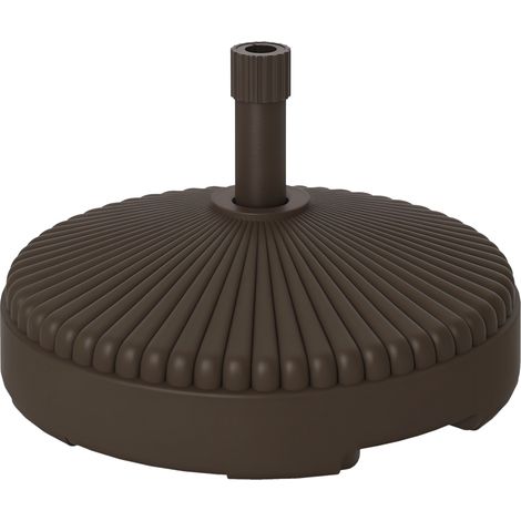 Sonnenschirmständer für den Garten, 28 kg Sandfüllung, 23 kg Wasserfüllung, Gewicht für Sonnenschirmständer im Freien, Braun