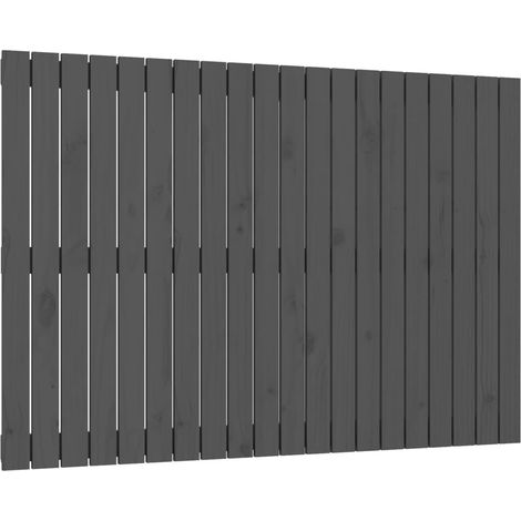 Testiera letto accessorio camera da letto pensile stile pallet 127,5 x 3 x 90 cm legno massello grigio TDL0202663