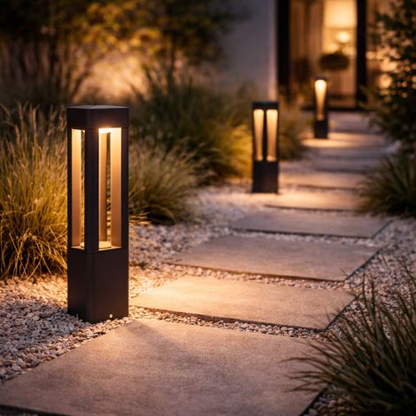 Lámpara de Suelo 10W  648Lm 2700ºK LED Exterior IP54 Sahiwal 40.000H [SL16-081AG-WW] (1/3)