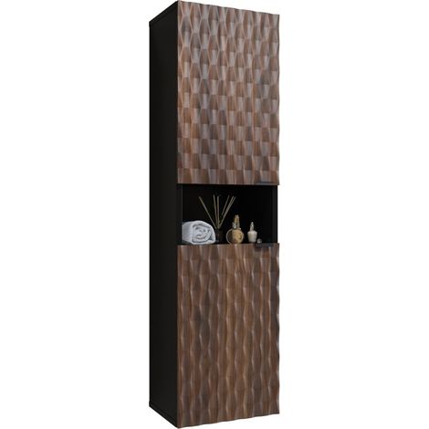 Colonna per il bagno collezione KING - Rovere scuro e nero