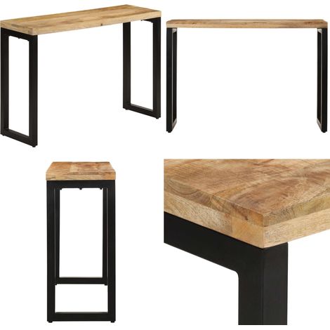 Table console 110x35x76 cm bois de manguier massif brut - Table Basse - Table D'appoint - Mobilier Scandinave - Table Console - Bois De Manguier - Home & Living