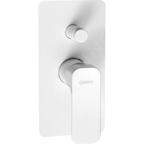 Sapho Spy - Mitigeur encastré de douche avec corps d'encastrement, 2 sorties, blanc mat PY42/14 (1/2)