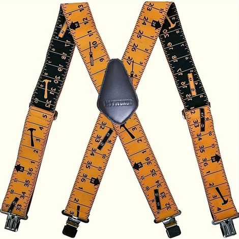 Bretelles de travail robustes en forme de X, entièrement élastiques pour hommes, d'une largeur de 5,08 cm, à élasticité réglable, solides et durables, offrant un bon maintien pour les pantalons de tra (1/5)