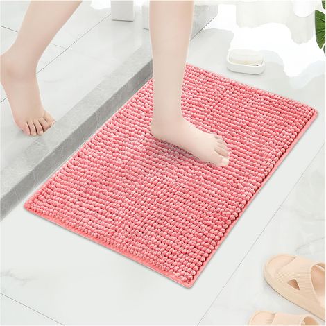 Tapis de bain pour animaux – 40×60 cm, antidérapant/absorbant, usage cuisine/chambre/intérieur/extérieur (rose) (1/5)