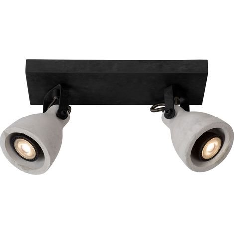 Lucide Concri spot plafond béton 2xGU10 LED 5W 3000K (1/5)