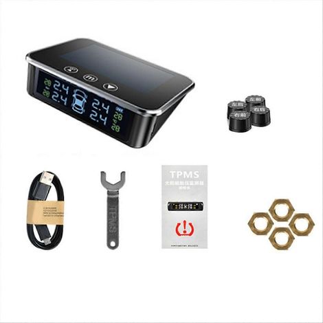 Capteurs de pression des pneus externes pour voiture, alarme de pneu, écran LCD numérique (1/5)