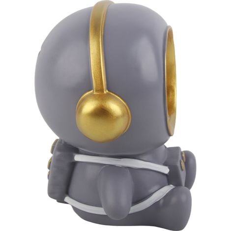 Veilleuse astronaute mignonne, lampe de chambre d'enfant, tirelire, décoration de bureau, cadeau d'anniversaire pour garçons et filles, grise (1/5)