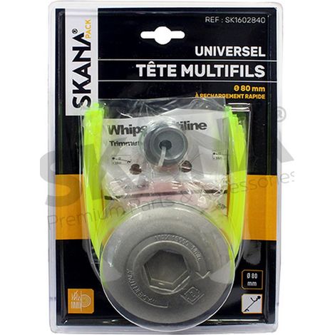 Testa multifili in alluminio con 4 fili. Si adatta al 100% a tutti i decespugliatori da 35 cc. Per alesaggi di 20 e 25,4 mm. Consegna