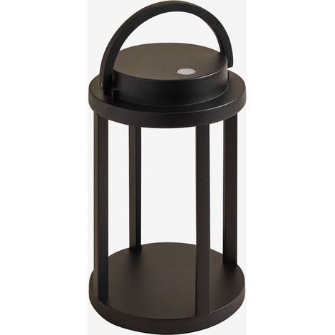 SKLUM Kabellose LED-Außentischlampe aus Stahl Arelvy Schwarz