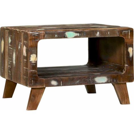 Table basse-Table Salon 50 x 50 x 35 cm bois de récupération massif 684166 (1/5)