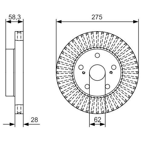 Lot de 2 Disques de frein Bosch 0 986 479 A97 TOYOTA 435120K120 435120K130 (1/2)