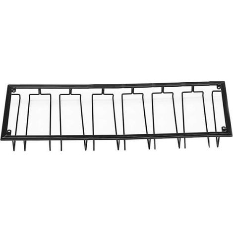 1 Support à verres 7 fentes, suspension murale, longueur 70cm, largeur 22,5cm, pour cuisine et bar (1/2)