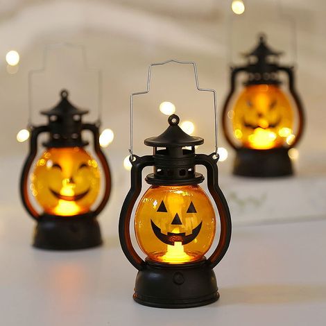 Halloween Dekoration Lampe-Kürbis Schädel Led Licht Tragbare-Griff Pony Laterne-Bar Party Atmosphäre Requisiten,dolaso (1/3)