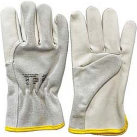 12PZ GUANTO DA LAVORO BOVINO PALMO FIORE DORSO CROSTA - tg.9