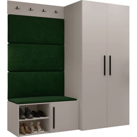 Conjunto para recibidor Nitos I, Manila 35, 191x164x50cm, Tapiz, Aglomerado laminado, Colocada, Montada en la pared (1/5)