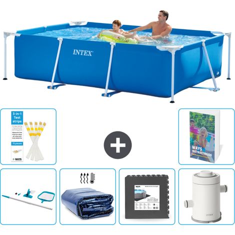 Intex Piscina con estructura Rectangular - 260x160x65 cm - 7-piezas  S43