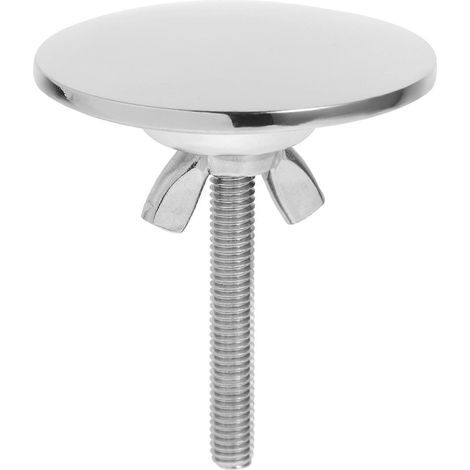 Cache-trou de robinet de lavabo en métal, bouchon décoratif pour trou de robinet de lavabo de cuisine-6X5.2CM-Silver (1/4)