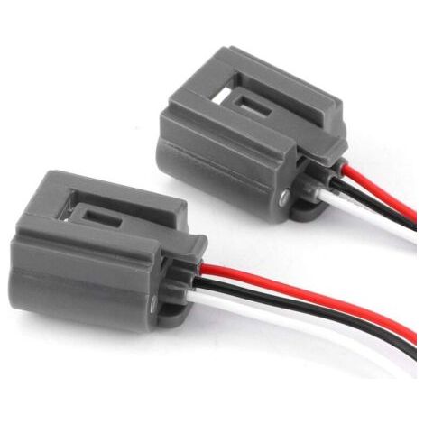 2 piezas adaptador de cableado H13, adaptador para 2 piezas conectores hembra H13/9008 con cableado, conector adaptador para luces LED con enchufe cerámico resistente al calor (1/4)