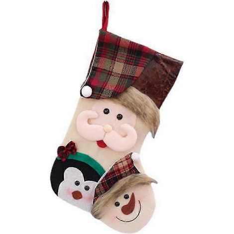 Décorations de sapin de Noël, décorations de sapin de Noël, pendentifs de chaussettes de Noël, sacs de Noël, décorations de fêtes C (1/5)