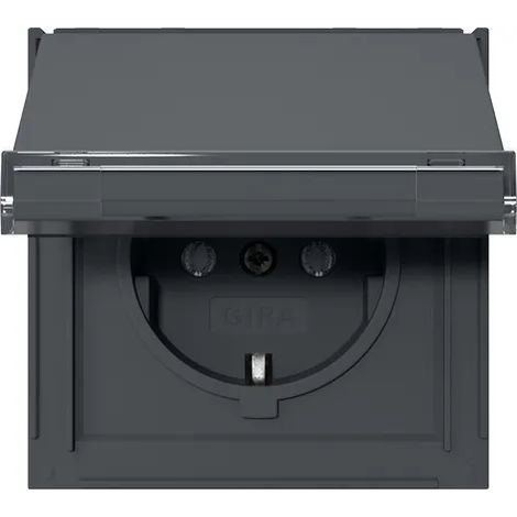Gira Toma SCHUKO KD + BSF Gira TX44 Antracita [441067], 4410 67