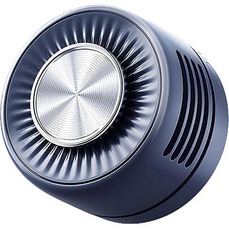Ventilateur sans pales à pince portable, orientable 360°, 3 modes silencieux, mini ventilateur bureau camping randonnée plage voyages - Bleu (1/5)