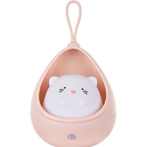 Petite lampe de poche pour chat, veilleuse intelligente LED à détecteur de présence humaine, lampe à détecteur USB pour armoire, cou (1/4)