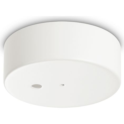 Rosone Contemporaneo Metallo Bianco 1 Luce