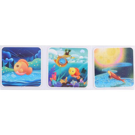 Puzzle magnétique pour enfants, jeu de réflexion portable, motif cartoon, développe l'observation et la pensée, cadeau pour 3 ans et plus (1/5)