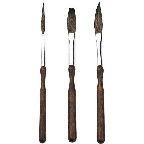 Dekoratives Netzpinsel-Set, 3 professionelle Netzpinsel, lange Pinsel für Linien und Wirbel. (1/5)