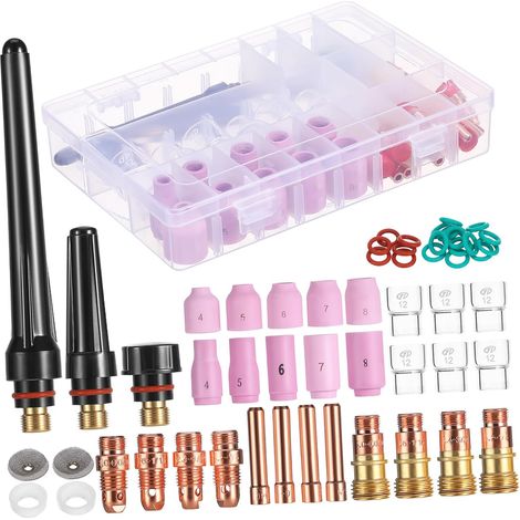 Kit complet daccessoires de soudage kit de lentilles gaz torche de soudage (1/5)