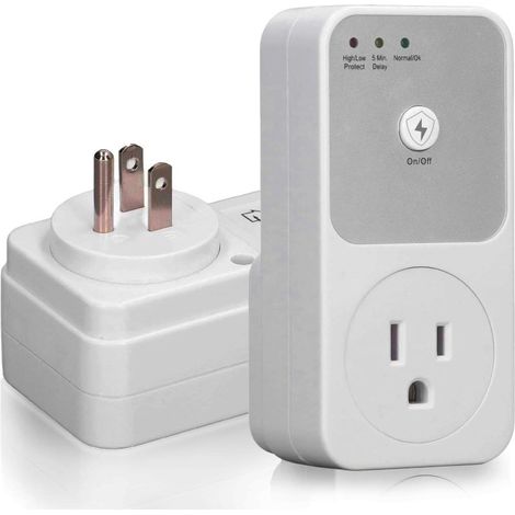 Régulateur de tension 1800 W sans déconnexion, parafoudre, protection surtensions, prise américaine AC120V pour réfrigérateur, lave-linge (1/5)