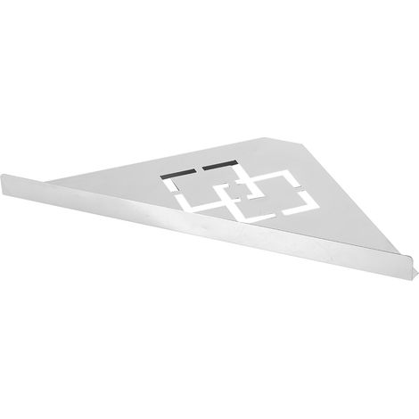 Étagère de rangement triangulaire en acier inoxydable, étagère d'angle de douche, organisateur pour la maison et l'hôtel, type perforé (1/5)