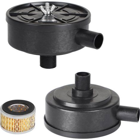 2 pièces Filtre à air comprimé 20mm 1/2 PT Filetage mâle métal avec élément de remplacement pour compresseur d'air Filtre (1/5)