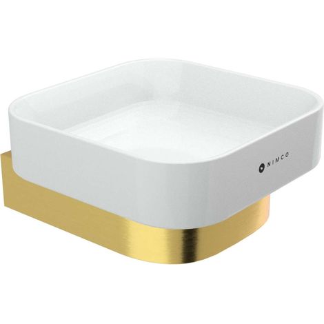 Nimco Nikau - Porte-savon avec support, doré brossé NKZ 30059K-Z (1/2)