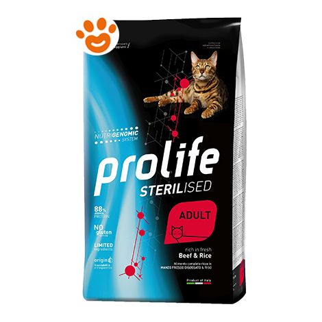 Gatto - Sterilised Manzo & Riso Prolife - size 400 gr